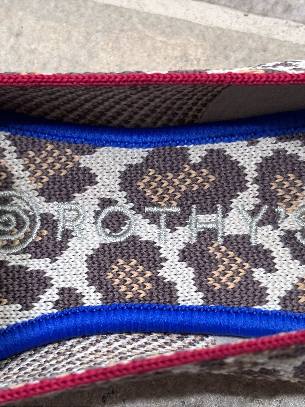 Rothy's Leopard Print Flats with Red Trim - Picture 8 of 9